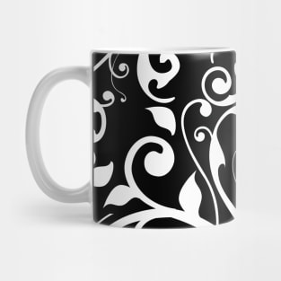 Chic Black White Swirls Mug